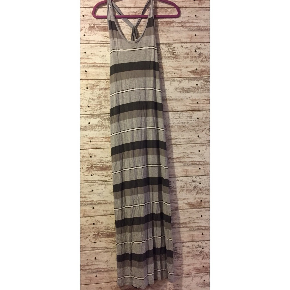 Grey stripped Gap maxi dress